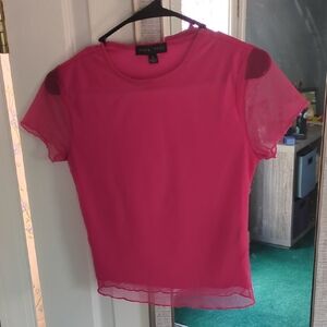 Pink Sheer Women's Top